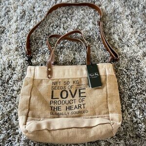 Brand New Myra Bag Beige and Brown Shoulder Bag